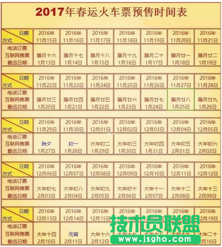 2017春運(yùn)時(shí)間公布可買(mǎi)什么時(shí)候的票 三聯(lián)