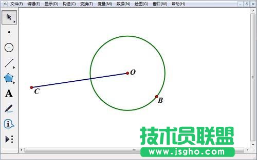 幾何畫板如何畫圓外一點(diǎn)的切線 三聯(lián)