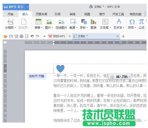 WPS2016如何設置個性頁眉頁腳