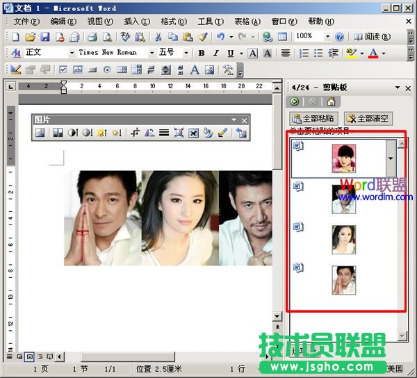 所以圖片都存儲在剪切板里面