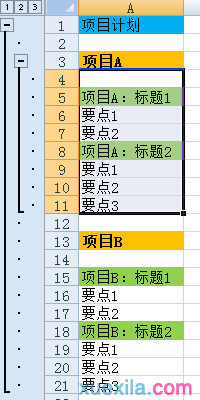 Excel怎么制作多級分組顯示的圖表