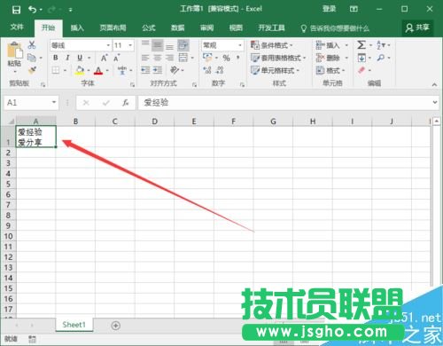 Excel2016一個(gè)單元格怎么分成兩行？Excel2016單元格分行教程