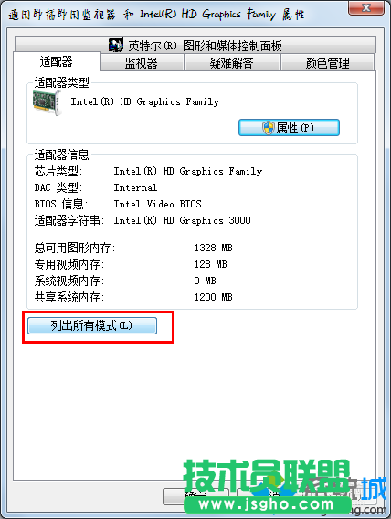 點(diǎn)擊”列出所有模式“
