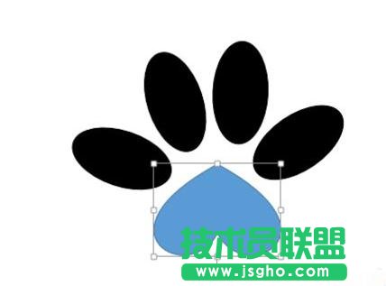 ppt如何制作小狗腳印圖形