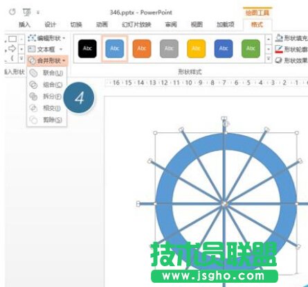 如何用PPT繪制設(shè)計一個分割型環(huán)形圖？