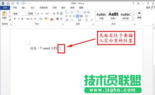 word2013如何插入一個(gè)空白頁(yè)