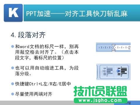 PPT段落對齊
