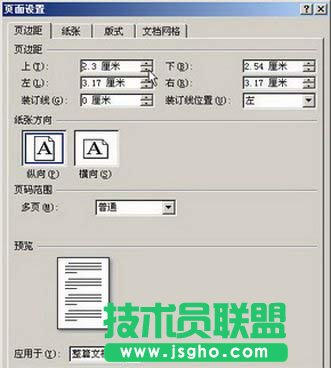 “頁面設(shè)置”對話框