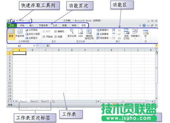Excel2010工作界面圖文使用說(shuō)明 三聯(lián)