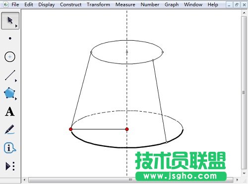 幾何畫板怎樣畫半圓？
