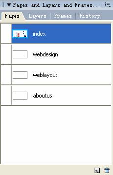 使用Pages（頁面）面板制作網頁